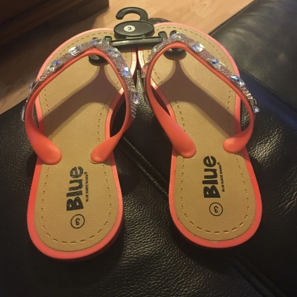 Blue suede sandals
